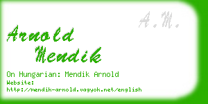 arnold mendik business card